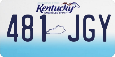 KY license plate 481JGY