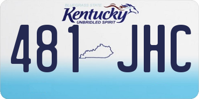 KY license plate 481JHC