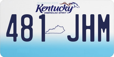 KY license plate 481JHM