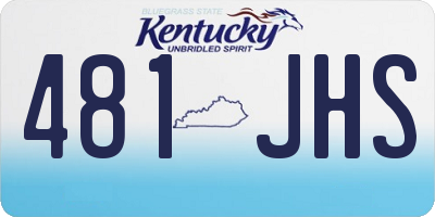 KY license plate 481JHS