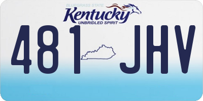 KY license plate 481JHV