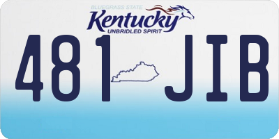 KY license plate 481JIB