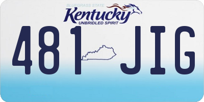 KY license plate 481JIG
