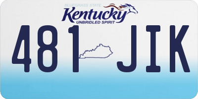 KY license plate 481JIK