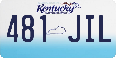 KY license plate 481JIL