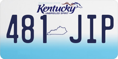 KY license plate 481JIP