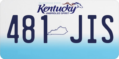 KY license plate 481JIS