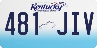 KY license plate 481JIV