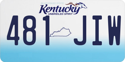 KY license plate 481JIW