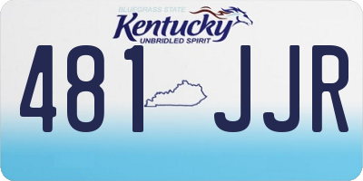 KY license plate 481JJR