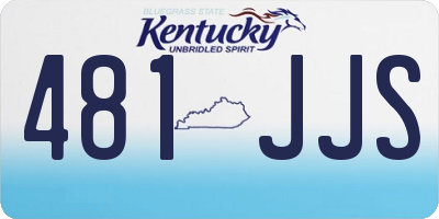 KY license plate 481JJS