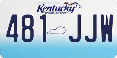 KY license plate 481JJW