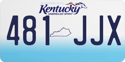 KY license plate 481JJX