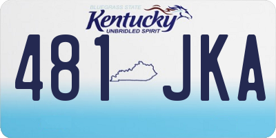KY license plate 481JKA