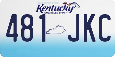 KY license plate 481JKC