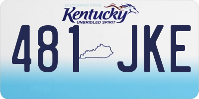 KY license plate 481JKE