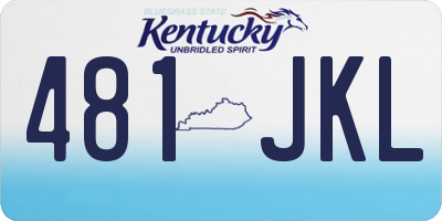 KY license plate 481JKL
