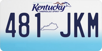 KY license plate 481JKM