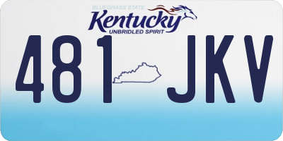 KY license plate 481JKV