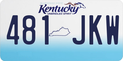 KY license plate 481JKW