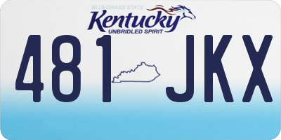 KY license plate 481JKX