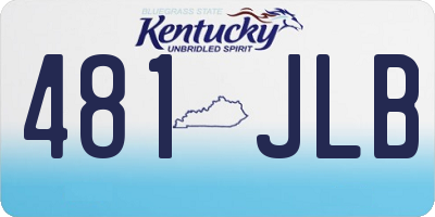 KY license plate 481JLB