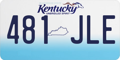 KY license plate 481JLE