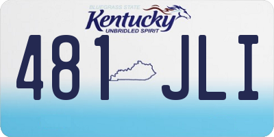 KY license plate 481JLI
