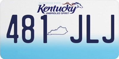 KY license plate 481JLJ