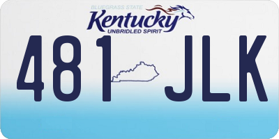 KY license plate 481JLK