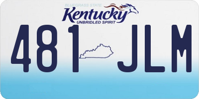 KY license plate 481JLM