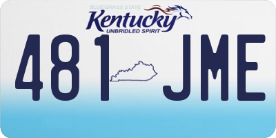 KY license plate 481JME