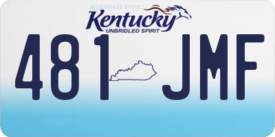 KY license plate 481JMF