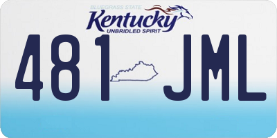 KY license plate 481JML