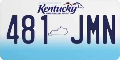 KY license plate 481JMN
