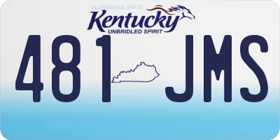 KY license plate 481JMS