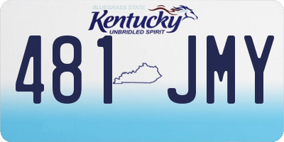 KY license plate 481JMY