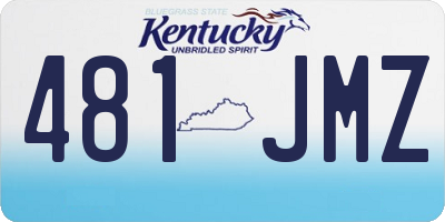 KY license plate 481JMZ