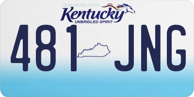 KY license plate 481JNG