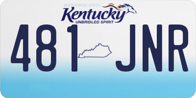 KY license plate 481JNR