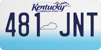KY license plate 481JNT