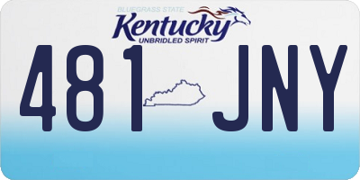 KY license plate 481JNY