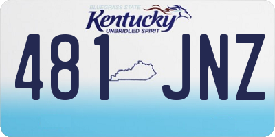 KY license plate 481JNZ