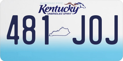 KY license plate 481JOJ
