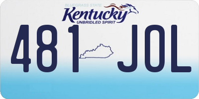 KY license plate 481JOL