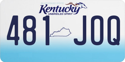 KY license plate 481JOQ