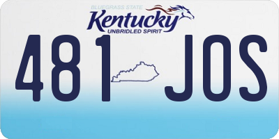 KY license plate 481JOS