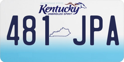 KY license plate 481JPA
