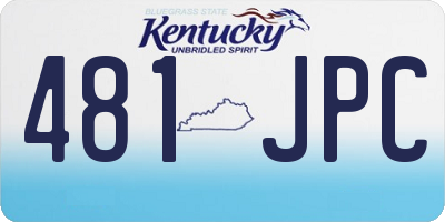 KY license plate 481JPC