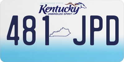 KY license plate 481JPD